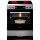 Amica A+++-30% 77L, 60 cm széles, légkeveréses szabadonálló kerámialapos tűzhely INOX SHCX 913 100 E-25%!