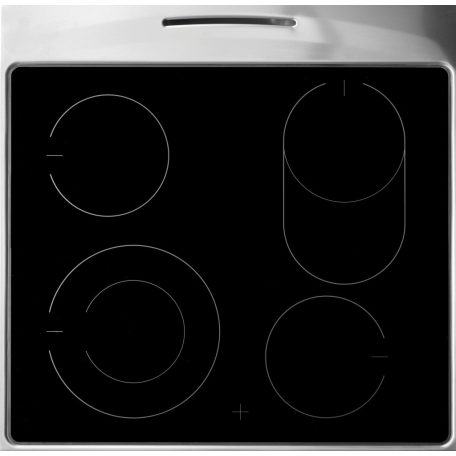 Amica A+++-30% 77L, 60 cm széles, légkeveréses szabadonálló kerámialapos tűzhely INOX SHCX 913 100 E-25%!