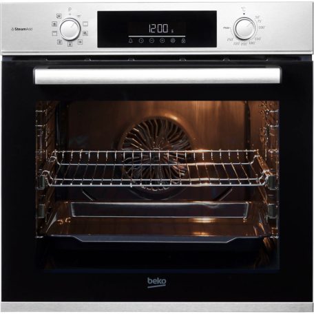 Beko 72L A+ Aeroperfect™, SteamShine beépíthető hőlégleveréses sütő BBIS12301XE-23%!