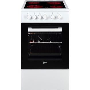   Beko 60L, SteamShine, A energiaosztály,  4 zónás szabadonálló kerámialapos tűzhely FEHÉR FSS57000GW-30%!