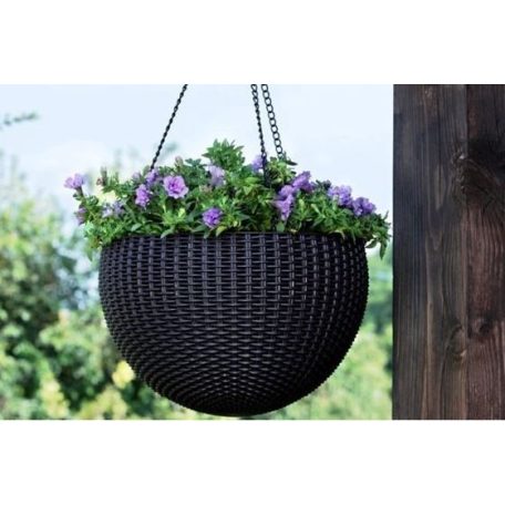 KETER Hanging sphere planter műrattan függő virágtartó -18%!!!