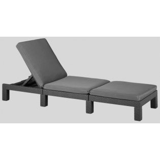   ALLIBERT Daytona műrattan napozóágy párnával szürke -22%!!!