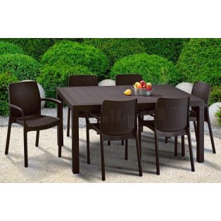 KETER Melody műrattan kerti asztal whiskey barna -19%!!!