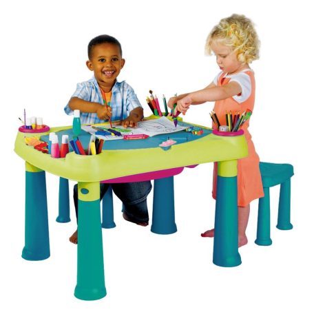 KETER Creative Play Table gyerek asztal 2 székkel