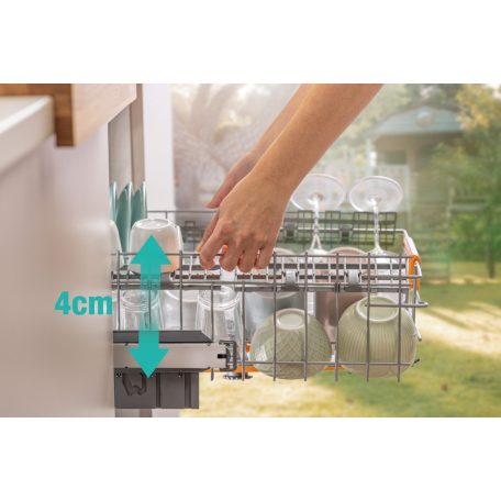 Gorenje 16 ter. A+++-30% Inverteres, WiFi, Öntisztítós, Felső evőeszköztálcás részlegesen beépíthető mosogatógép GI673A92X-30%!