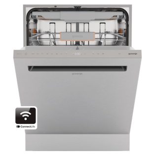   Gorenje 16 terítékes, Wifi, Inverteres, Felső evőeszköztálcás, Öntisztítós, pult alá építhető mosogatógép INOX GU673A65X-31%
