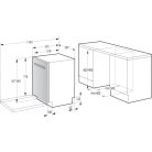 Gorenje 16 terítékes, Wifi, Inverteres, Felső evőeszköztálcás, Öntisztítós, pult alá építhető mosogatógép INOX GU673A65X-31%