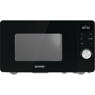   Gorenje 20L, digitális kijelzős mikrohullámú sütő FEKETE MO20A3B-21%!