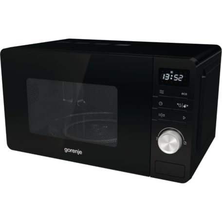 Gorenje 20L, digitális kijelzős mikrohullámú sütő FEKETE MO20A3B-21%!