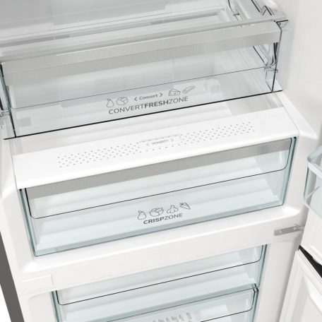 Gorenje 300L A+++-10%, NoFrost Plus, Inverteres kombinált hűtőszekrény INOX NRK619C61X4OT-21%!