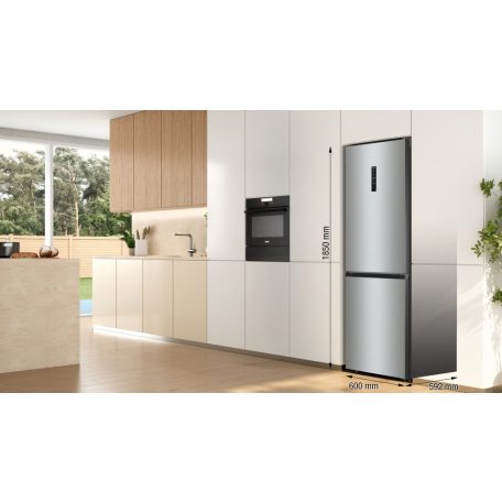 Gorenje 300L A+++-10%, NoFrost Plus, Inverteres kombinált hűtőszekrény INOX NRK619C61X4OT-21%!