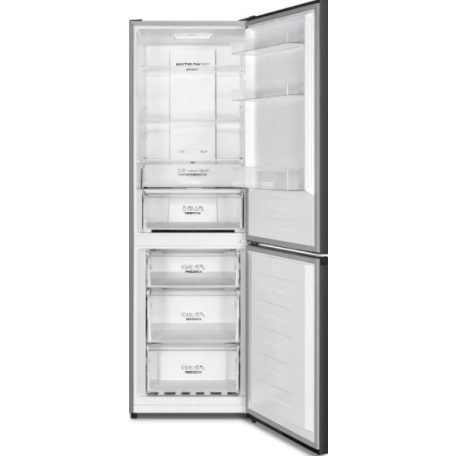 Gorenje 304L A+++-10%, NoFrost Plus, Inverteres kombinált hűtőszekrény FEKETE NRK619CABXL4-25%!