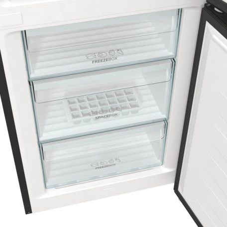 Gorenje 304L A+++-10%, NoFrost Plus, Inverteres kombinált hűtőszekrény FEKETE NRK619CABXL4-25%!