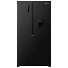 Gorenje 541L A++, NoFrost Plus, Vízadagolós, Inverteres amerikai hűtőszekrény FEKETE NRS917E41BXWD-25%!