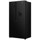 Gorenje 541L A++, NoFrost Plus, Vízadagolós, Inverteres amerikai hűtőszekrény FEKETE NRS917E41BXWD-25%!