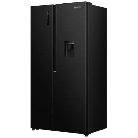 Gorenje 541L A++, NoFrost Plus, Vízadagolós, Inverteres amerikai hűtőszekrény FEKETE NRS917E41BXWD-25%!