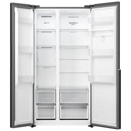 Gorenje 541L A++, NoFrost Plus, Vízadagolós, Inverteres amerikai hűtőszekrény FEKETE NRS917E41BXWD-25%!