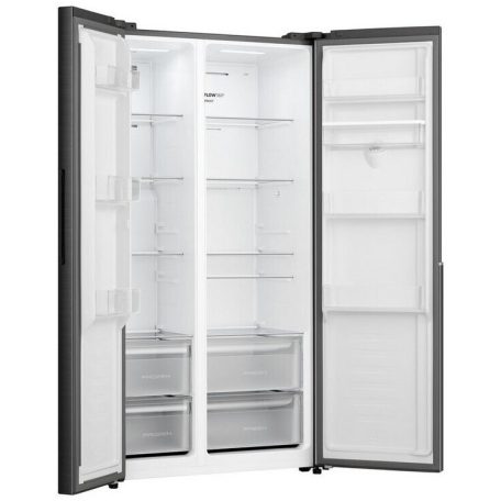 Gorenje 541L A++, NoFrost Plus, Vízadagolós, Inverteres amerikai hűtőszekrény FEKETE NRS917E41BXWD-25%!
