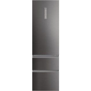   Haier 414L Total NoFrost, Inverteres, WiFi, fiókos kombinált hűtőszekrény INOX HTW5620CNMP-25%!
