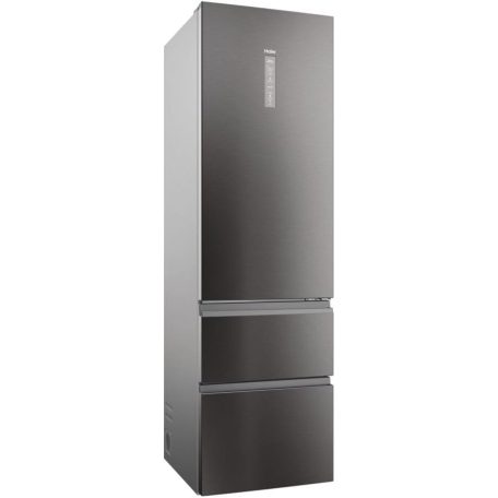 Haier 414L Total NoFrost, Inverteres, WiFi, fiókos kombinált hűtőszekrény INOX HTW5620CNMP-25%!