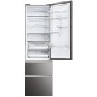 Haier 414L Total NoFrost, Inverteres, WiFi, fiókos kombinált hűtőszekrény INOX HTW5620CNMP-25%!