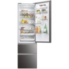 Haier 414L Total NoFrost, Inverteres, WiFi, fiókos kombinált hűtőszekrény INOX HTW5620CNMP-25%!