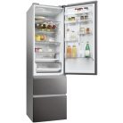 Haier 414L Total NoFrost, Inverteres, WiFi, fiókos kombinált hűtőszekrény INOX HTW5620CNMP-25%!