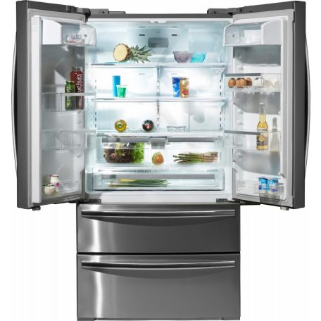 Hanseatic A+ 542L Quadrio amerikai hűtőszekrény INOX HFD17690A1S-38%!!