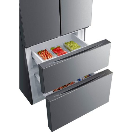 Hanseatic 431L A++ NoFrost Inverteres franciaajtós amerikai hűtőszekrény INOX HFD18070EI-28%!