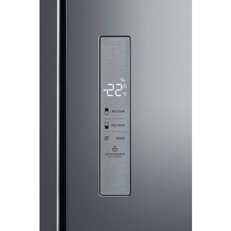 Hanseatic 431L A++ NoFrost Inverteres franciaajtós amerikai hűtőszekrény INOX HFD18070EI-28%!