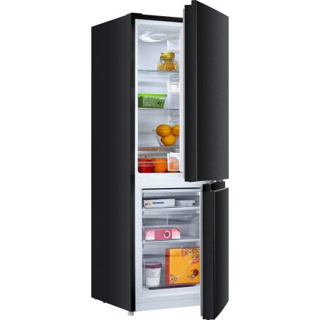 Hanseatic A+++ 175L kombinált hűtőszekrény FEKETE HKGK14349CBI-17%!