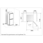 Hanseatic A+++ 175L kombinált hűtőszekrény FEKETE HKGK14349CBI-17%!