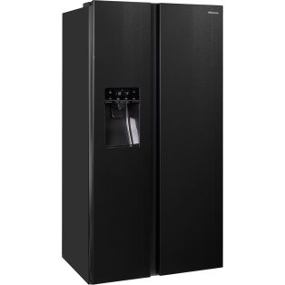   Hisense 566L A++ NoFrostPlus, MultiAirflow Inverteres amerikai hűtőszekrény FEKETE RSIM535AFE-23%!