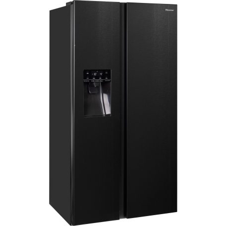 Hisense 566L A++ NoFrostPlus, MultiAirflow Inverteres amerikai hűtőszekrény FEKETE RSIM535AFE-23%!