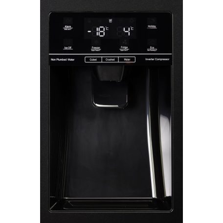 Hisense 566L A++ NoFrostPlus, MultiAirflow Inverteres amerikai hűtőszekrény FEKETE RSIM535AFE-23%!