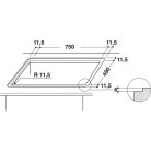 KitchenAid 75 cm széles beépíthető flexi zónás indukciós főzőlap booster fokozattal KHIP4 77511-21%!