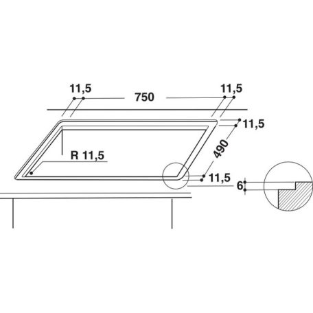 KitchenAid 75 cm széles beépíthető flexi zónás indukciós főzőlap booster fokozattal KHIP4 77511-21%!