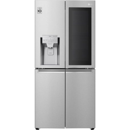 LG A+ Total NoFrost 508L InstaView kopogtatós Multi Door amerikai hűtőszekrény INOX GMX844BSBF-32%!