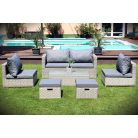 LUX Prime Neapel "L" bézs műrattan kerti bútor szett-28%!