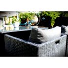 LUX Prime Bora "L" antracit műrattan 8 személyes étkező garnitúra-18%!