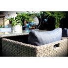 LUX Prime Bora "L" bézs  műrattan 8 személyes étkező garnitúra-18%!