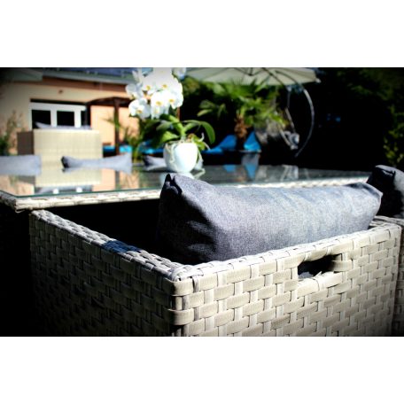 LUX Prime Bora "XL" bézs műrattan 10 személyes étkező garnitúra-20%!