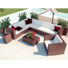 LUX Prime Pepino "L" műrattan sarok kerti bútor szett