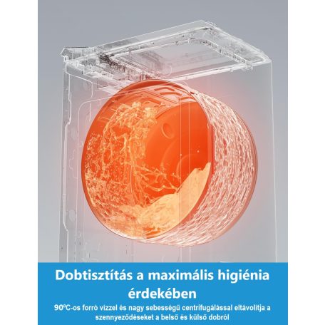 Midea 7 KG A+++-30% Gőzfunkciós, Inverteres felültöltős mosógép MF10ET70BA10-25%!