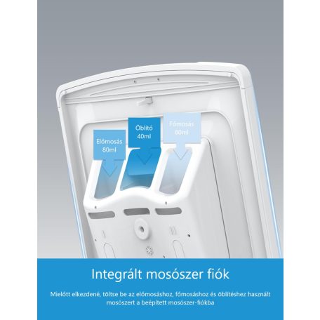 Midea 7 KG A+++-30% Gőzfunkciós, Inverteres felültöltős mosógép MF10ET70BA10-25%!