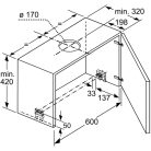 Neff D46ED52X0 beépített teleszkópos páraelszívó, szívóteljesítmény 740 m3/h, 2 db EfficientDrive motor, 60 cm-50%!