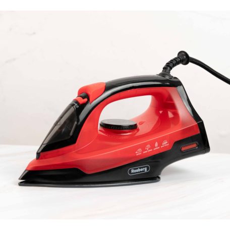 Rosberg 2200W Kerámiatalpas, Öntisztítós gőzölős vasaló KÉK R51050G-10%!