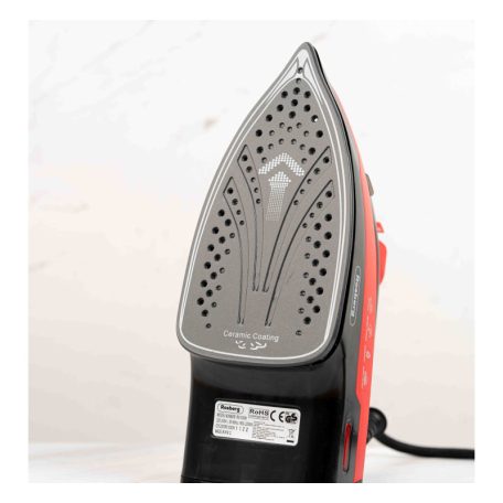 Rosberg 2200W Kerámiatalpas, Öntisztítós gőzölős vasaló KÉK R51050G-10%!