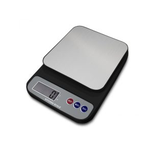   Digitális konyhai mérleg Rosberg R51651P, 5 kg-ig, 2x AAA elem, LED képernyő, fekete-58%!