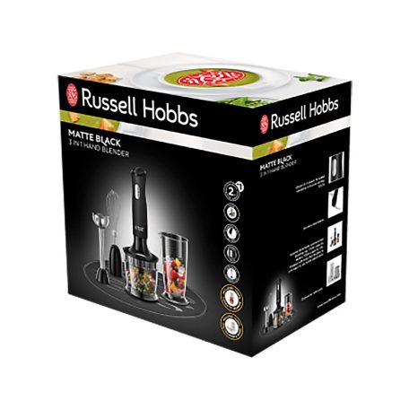 Russell Hobbs Desire 24700-56 3 az 1-ben botmixer, 500W, 2 sebességfokozat, Habverő, Aprító, Kehely, Pulse funkció, Fekete-30%!